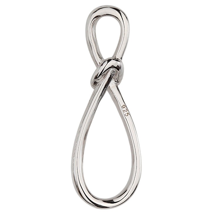 Anhänger Schleife aus 925 Silber rhodiniert mit 26 Zirkonia