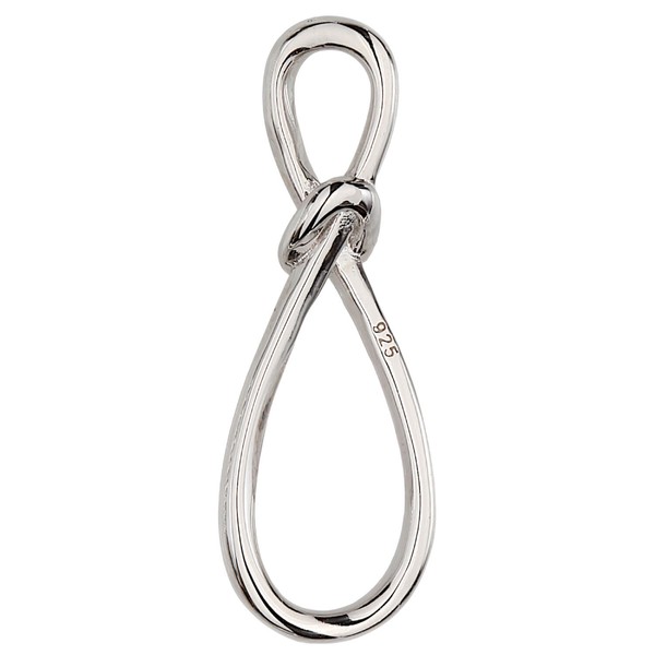 Anhänger Schleife aus 925 Silber rhodiniert mit 26 Zirkonia