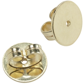 Pousetten Tellerpousetten aus 585 Gold Gelbgold Ø 8mm Gegenstecker Verschluss Pousetten Tellerpousetten aus 585 Gold Gelbgold Ø 8mm Gegenstecker Verschluss