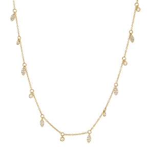 Collier aus 750 Gold Gelbgold 62 Diamanten 0,27ct TW-SI L:40,6cm Collier aus 750 Gold Gelbgold 62 Diamanten 0,27ct TW-SI L:40,6cm