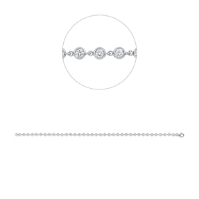 Armband aus 750 Gold Weißgold 37 Brillanten 1,02ct TW-SI L:18cm Zarge