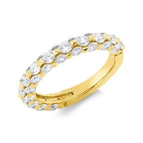 Ring aus 750 Gold Gelbgold 37 Brillanten 2,17ct TW-SI B:3,7mm