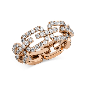 Ring aus 750 Gold Rotgold 108 Brillanten 1,73ct TW-VSI B:7,5mm