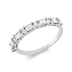 Ring aus 750 Gold Weißgold 11 Diamanten 0,77ct B:3,1mm