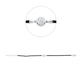 Armband aus 750 Gold Weißgold Brillant 0,23ct TW-SI L:17,8cm Zarge
