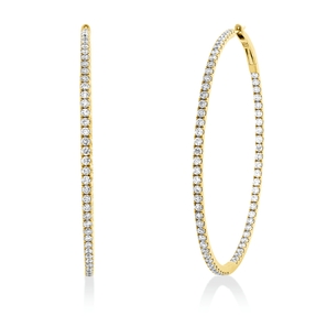 Creolen aus 750 Gold Gelbgold 140 Brillanten 2,59ct TW-SI 50,3x1,7mm Creolen aus 750 Gold Gelbgold 140 Brillanten 2,59ct TW-SI 50,3x1,7mm