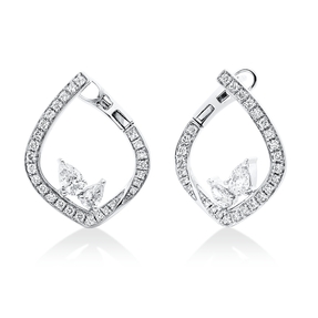 Creolen aus 750 Gold Weißgold 58 Diamanten 0,91ct TW-SI 20,3x10,6mm Creolen aus 750 Gold Weißgold 58 Diamanten 0,91ct TW-SI 20,3x10,6mm