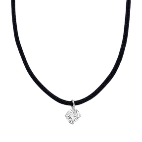 Collier aus 750 Gold Weißgold Brillant 0,16ct TW-SI L:45cm