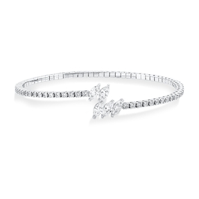Armreif aus 750 Gold Weißgold 43 Diamanten 1,88ct TW-SI