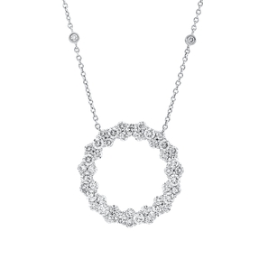Collier aus 750 Gold Weißgold 49 Brillanten 2,64ct TW-SI L:45,7cm