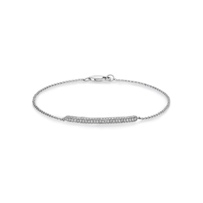 Armband aus 585 Gold Weißgold 76 Brillanten 0,36ct TW-SI B:2,4mm L:18cm