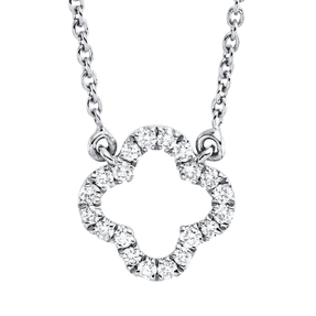 Collier aus 750 Gold Weißgold 20 Brillanten 0,07ct TW-SI L:45,7cm