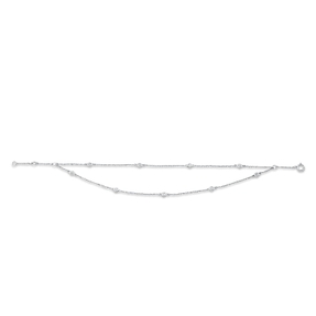Armband aus 750 Gold Weißgold 9 Brillanten 0,19ct W-SI L:18cm