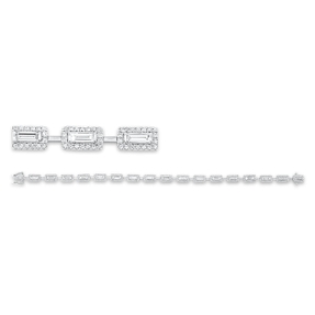 Armband aus 750 Gold Weißgold 323 Diamanten 2,61ct TW-SI L:18cm