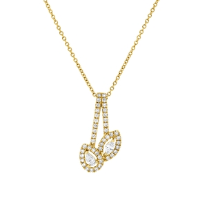Collier aus 750 Gold Gelbgold 46 Diamanten 0,5ct L:45,7cm