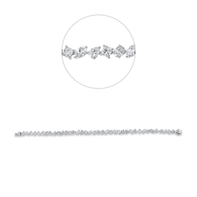 Armband aus 750 Gold Weißgold 40 Diamanten 9,08ct TW-PI L:18cm Armband aus 750 Gold Weißgold 40 Diamanten 9,08ct TW-PI L:18cm