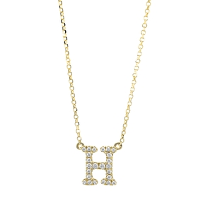 Collier aus 750 Gold Gelbgold 24 Brillanten 0,1ct TW-SI L:43cm