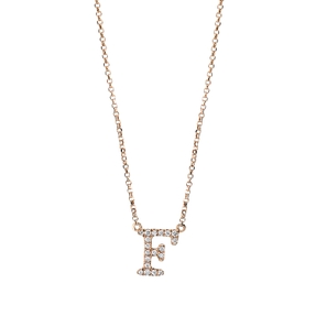 Collier aus 750 Gold Rotgold 19 Brillanten 0,08ct TW-SI L:43,2cm
