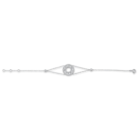 Armband aus 750 Gold Weißgold 99 Diamanten 0,78ct TW-SI L:17,5cm