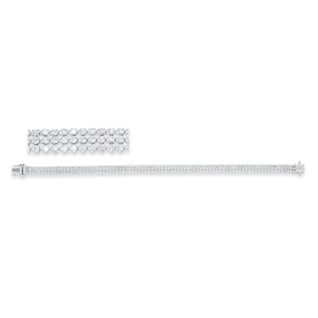 Armband aus 750 Weißgold 178 Brillanten 2,63ct TW-SI B:3,2mm L:17,8cm