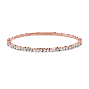 Armband aus 750 Gold Rotgold 38 Brillanten 1,96ct TW-SI B:2,9mm 4er-Krappe