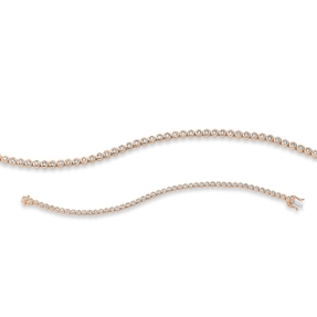 Armband aus 750 Gold Rotgold 50 Brillanten 1,5ct TW-SI B:3,4mm L:18cm Zarge