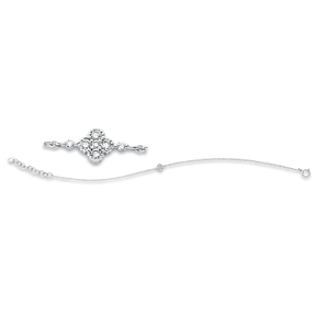 Armband aus 750 Gold Weißgold 7 Brillanten 0,08ct W-SI B:4,3mm L:17,8cm