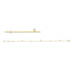 Armband aus 750 Gold Gelbgold 5 Brillanten 0,1ct W-SI B:2,3mm L:17,8cm