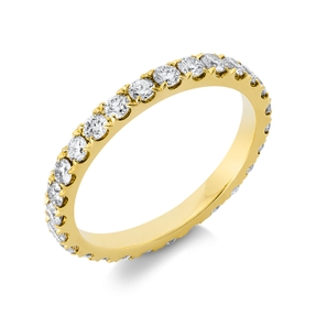 Memoire Ring aus 750 Gold Gelbgold 27 Brillanten 1,11ct W-SI B:2,3mm