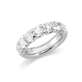 Halb-Memoire Ring aus 750 Gold Weißgold 7 Brillanten 2,8ct TW-SI B:5mm 4er-Krappe Halb-Memoire Ring aus 750 Gold Weißgold 7 Brillanten 2,8ct TW-SI B:5mm 4er-Krappe