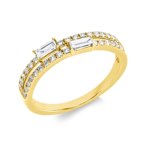 Ring aus 750 Gold Gelbgold 34 Diamanten 0,47ct B:20mm