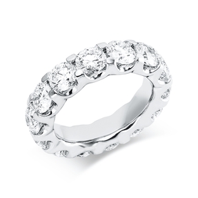 Memoire Ring aus 750 Gold Weißgold 14 Diamanten 7,04ct B:5,6mm