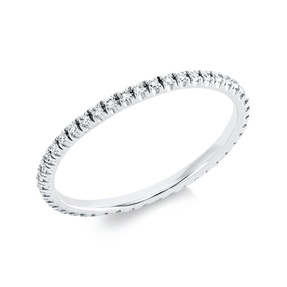 Memoire Ring aus 750 Gold Weißgold 45 Brillanten 0,25ct W-SI B:1,5mm