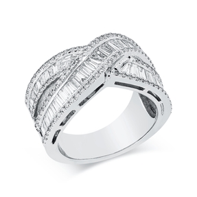 Ring aus 750 Gold Weißgold 187 Diamanten 1,56ct B:11,3mm