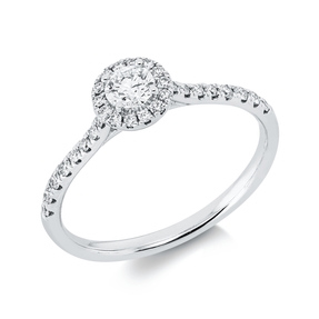 Ring aus 750 Gold Weißgold 31 Diamanten 0,4ct Ø6mm