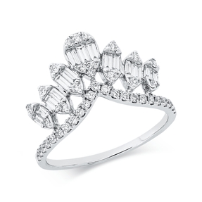 Ring aus 750 Gold Weißgold 56 Diamanten 0,68ct TW-SI B:11,2mm