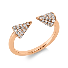Pavé Ring aus 750 Gold Rotgold 78 Brillanten 0,53ct TW-SI B:5,2mm