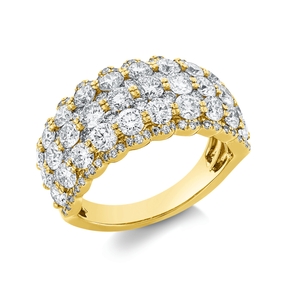 Ring aus 750 Gold Gelbgold 108 Diamanten 3,57ct TW-SI B:10,8mm