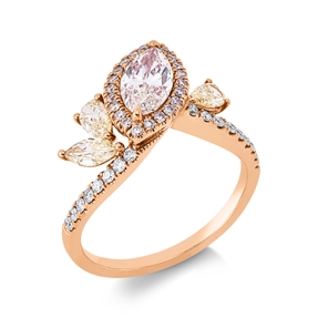 Ring aus 750 Gold Rotgold 43 Diamanten 1,73ct B:11,4mm