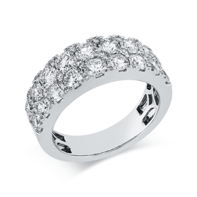 Ring aus 750 Gold Weißgold 44 Diamanten 2,45ct TW-SI B:7,4mm
