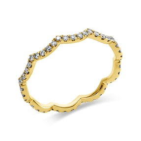 Ring aus 585 Gold Gelbgold 50 Brillanten 0,33ct TW-SI B:2,5mm