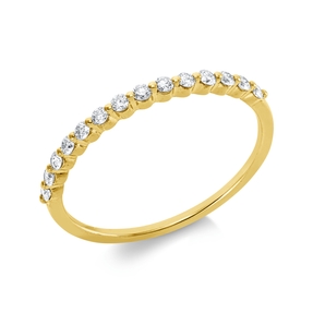 Ring aus 750 Gold Gelbgold 14 Brillanten 0,21ct TW-PI B:1,6mm