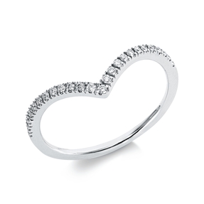 Ring aus 750 Gold Weißgold 25 Brillanten 0,12ct TW-PI B:6,9mm