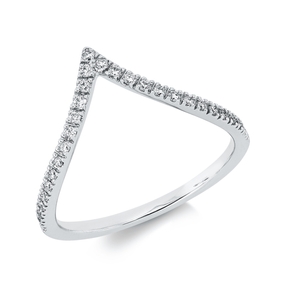 Ring aus 750 Gold Weißgold 29 Brillanten 0,17ct TW-PI B:10mm