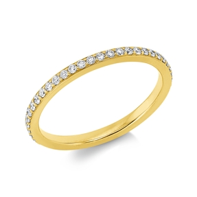 Memoire Ring aus 750 Gold Gelbgold 48 Brillanten 0,4ct TW-SI B:2mm