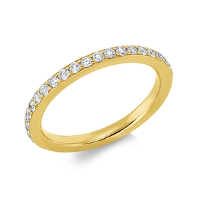 Memoire Ring aus 750 Gold Gelbgold 39 Brillanten 0,68ct TW-SI B:2,4mm