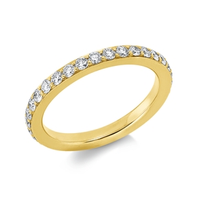Memoire Ring aus 750 Gold Gelbgold 34 Brillanten 1ct TW-SI B:2,7mm