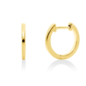 Creolen aus 585 Gold Gelbgold 12,6x1,4mm