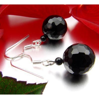 Ohrhänger aus Onyx und 925er Silber