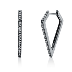 Creolen aus 750 Gold Weißgold 38 Brillanten 0,19ct TW-PI 23,7x2mm Creolen aus 750 Gold Weißgold 38 Brillanten 0,19ct TW-PI 23,7x2mm